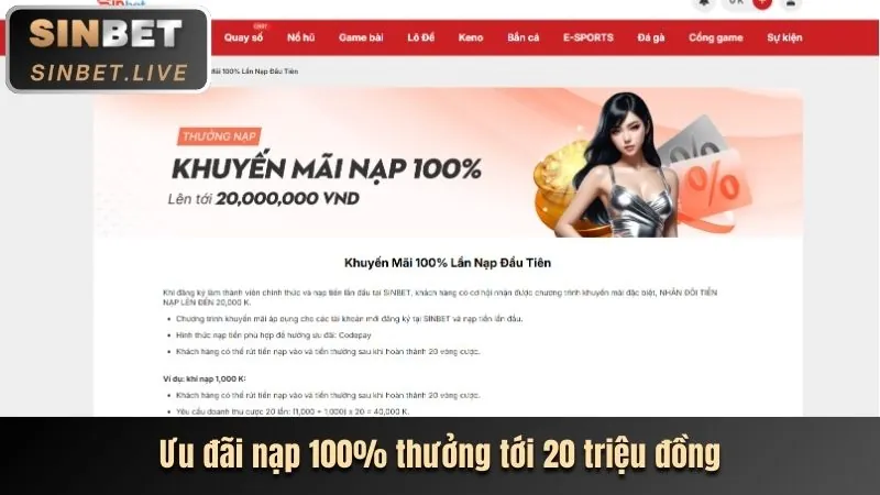 sinbet app giới thiệu tính năng mới